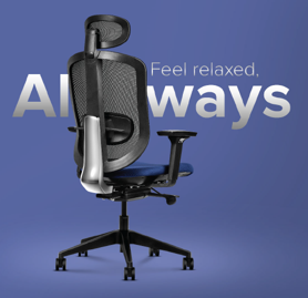 Wipro Always AIR High Back Blue Workstation Chairs