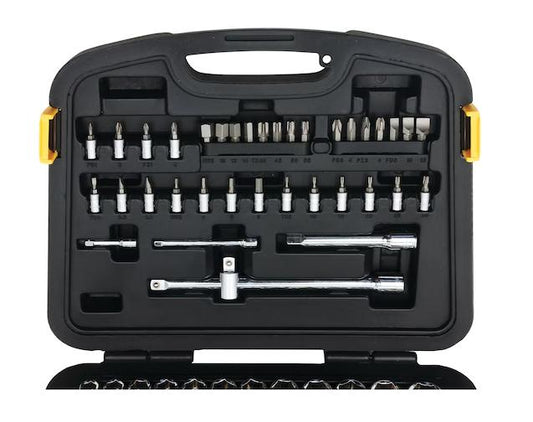 94-190 STANLEY 86PC 1/4 & 1/2 SQ.DR. SOCKET SET-6PT MET